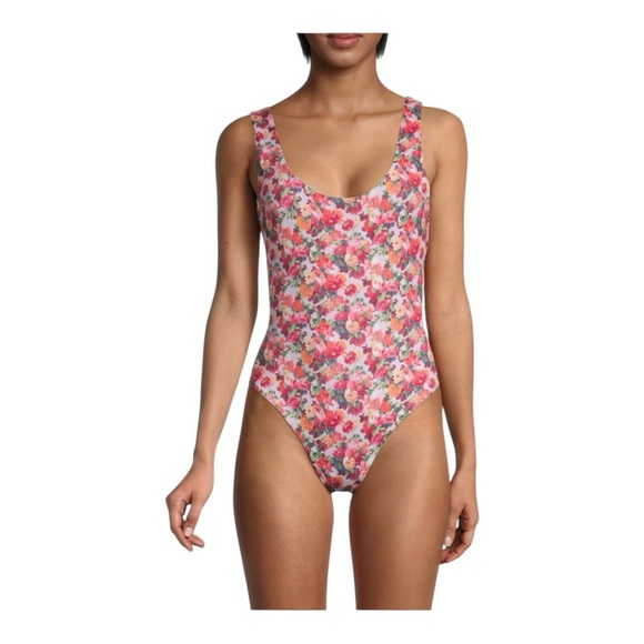 ONIA Rachel Floral-Print One-Piece Swimsuit in Liberty Floral Garden NWT - Picture 1 of 6